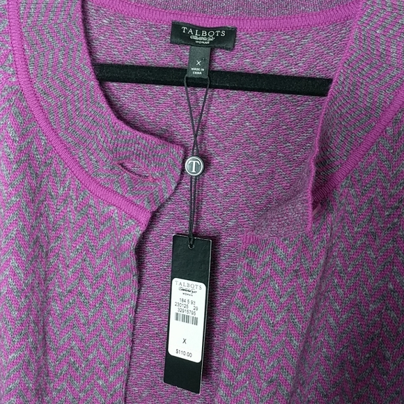 TALBOTS Woman Wool Blend Cardigan Size X NWT - Picture 7 of 8